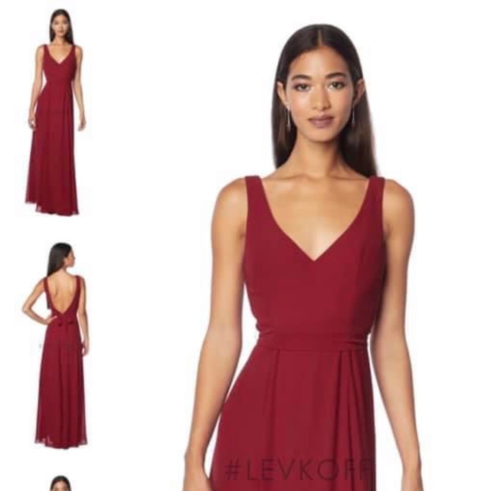 Bill Levkoff Bridesmaid Dress Style 7126 in Cranberry